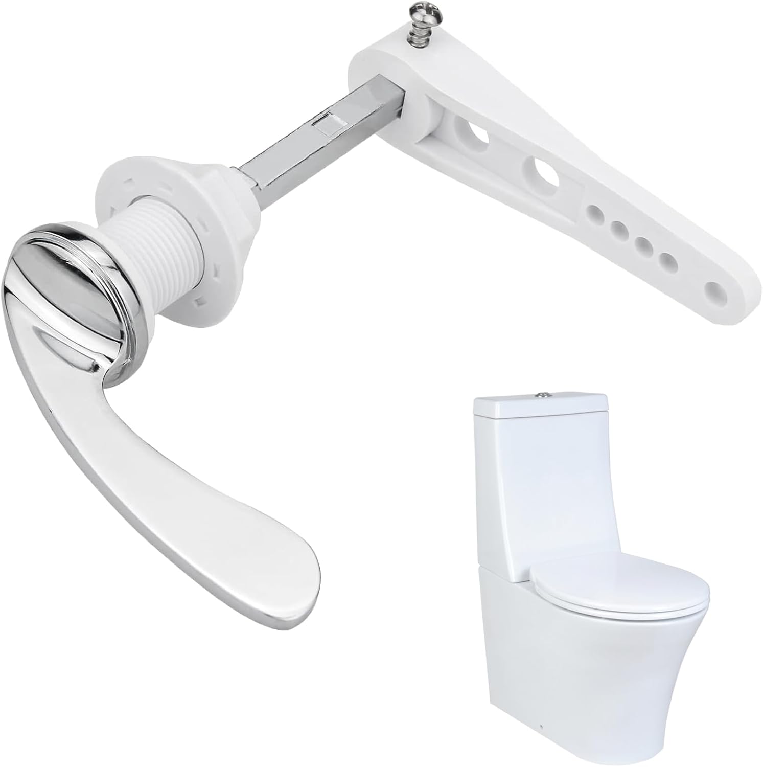 1PCS Alloy Toilet Cistern Lever Flush Handle,Universal Fit Metal Toilet