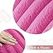 AELS Heart Shaped Pillow, Set of 2, Heart Decorative Throw Pillows, Faux Fur Love Pillows 20 & 16 Inches, Valentines Day Cute Decorations, Wedding Decor, Living Room Bedroom Nursery Decor, Hot Pink