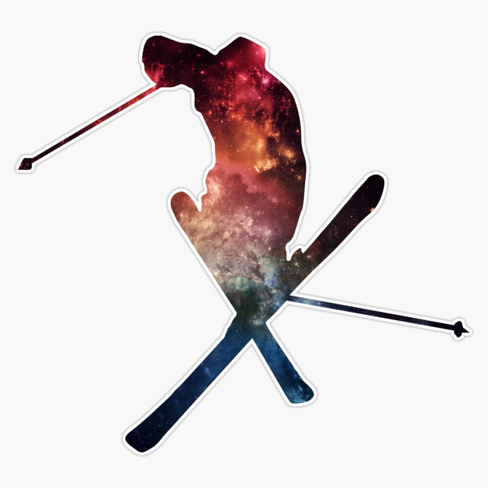 Stellar Skier Vinyl Waterproof Sticker Decal Car Laptop Wall Window Bumper Sticker 5"