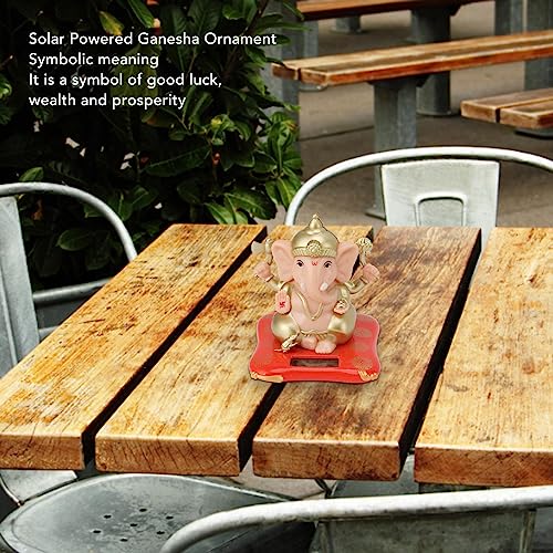 Figura Solar Ganesha Decorativa para Auto miniatura 3