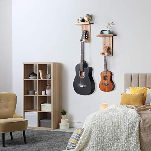 Keebofly Guitar Wall Hanger Mount Holder Shelf Pick 우드 Rack Acoustic