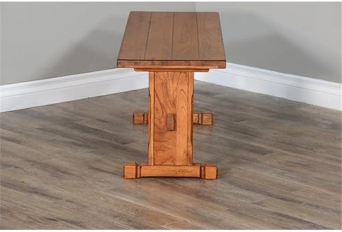 Miniatura 5 de Sunny Designs Sedona - Banco lateral de madera Mindi de 18.5 pulgadas en roble rústico