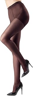 2 Pack Satin Sheer Pantyhose, Breathable Nylons for Women, Control Top Pantyhose - Sizes Small - X-Large