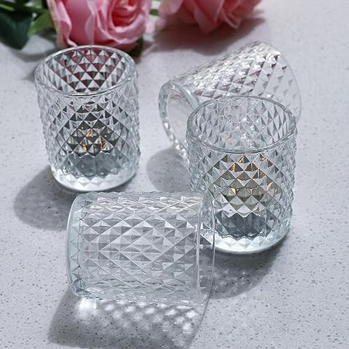 Woho 12Pcs Clear Votive Candle Holders, Tealight Candle Holder For Home Decor, Glass Tea Lights Candle Holder For Birthday Holiday Table #TOP1