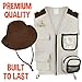 Cheerful Children Toys Kids Explorer Costume - Safari Vest and Hat - Boys & Girls Aged 4-6 - Role play as Paleontologist or Zoo Keeper