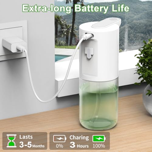 Desinfektionsspender Automatisch Alkoholsprühgerät 400ml Elektrischer Sprühspender mit Sensor, Berührungslos Desinfektionsmittelspender Wand mit Tropfschale, 4-Stufig für Schule, Hotel, Zuhause