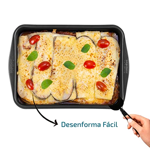 Assadeira Retangular Antiaderente Decorada 37,3x25,4m Viva Rochedo Sabores