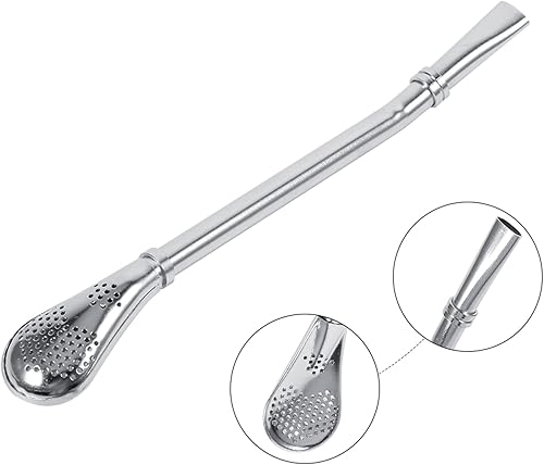 Miniatura 6 de Pajitas de acero inoxidable Yerba Mate, con filtro de bombilla, con cuchara de filtro