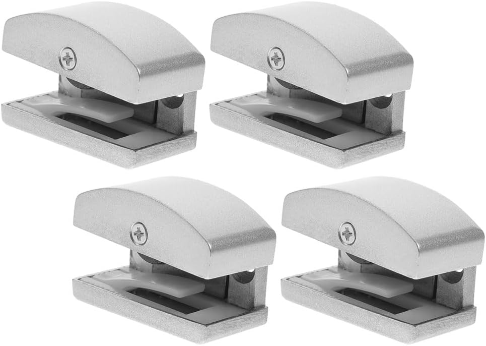 4 Pcs Door Swing Stopper Glass Guide Sliding Track Shower Bottom Guides for Doors Replacement Parts