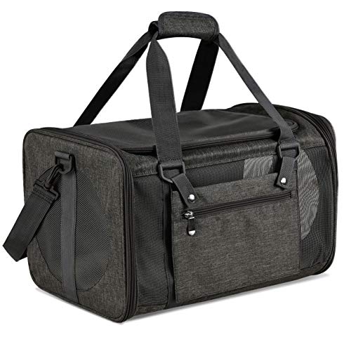 Vailge Sac de Transport pour Chat et Chien Approuvé par Les compagnies aériennes pour Petits et Moyens Chats, Chiens, Chiots, Lapins de 6,8 kg, Petit Chien, Sac de Transport Pliable pour Chiots Cover