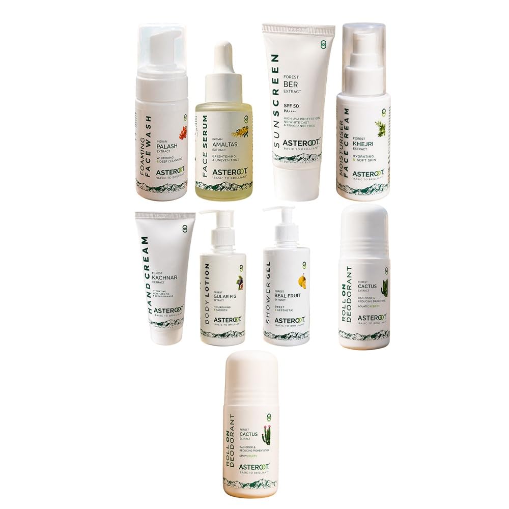 ASTEROOT Combo set Foaming Face Wash 100ml,Serum 30ml ,FACE CREAM 50gm,Hand Cream 50gm,Body Lotion 250ml,Shower Gel 250ml,ROLL ON DEODORANT (AQUATIC REBIRTH) 40ml,ROLL ON DEODORANT (SPICY FRUITY) 40ml-image-38