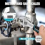 DURATECH 8-Inch Adjustable Wrench, Cr-V Steel Wrench, Wide Jaw Wrench, Metric & SAE Scales, for Home, Garage, Workshop and DIY - Image 5