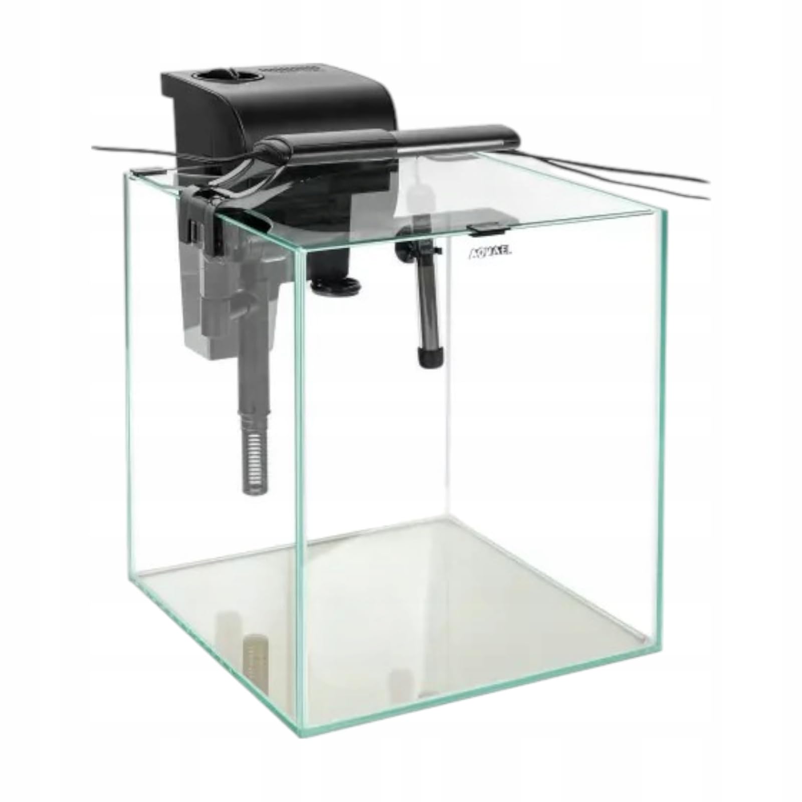 Aquael Fish & Shrimp Set Duo 35 2.0 Akwarium 49L Czarne – LED Plant & Night, Filtr Kaskadowy, Grzałka 50W, 35x35x40cm