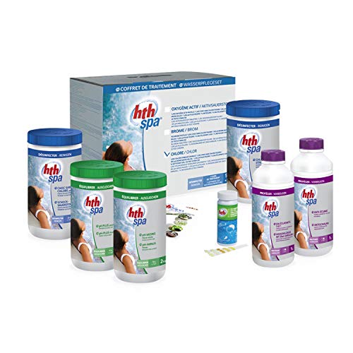 Alice's Garden Kit Complet Traitement de l'eau au Chlore. Coffret d'entretien HTH pour Spa Gonflable