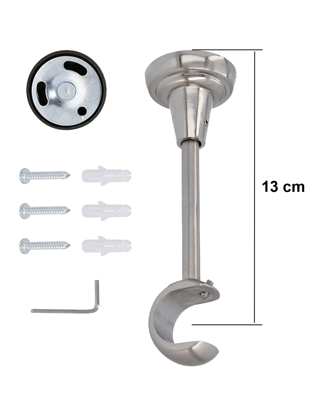 Kit Bastone per Tende in metallo 25mm Acciaio Inox Montaggio a Soffitto 240 cm Gaja