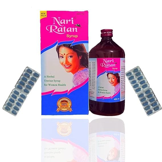 Nari Ratan A Herbal Uterine Syrup For Women | Natural Ayurvedic Uterine Tonic, Nari Ratan 400 Tablets FREE | PACK OF 10 (400ML) |-picture-31