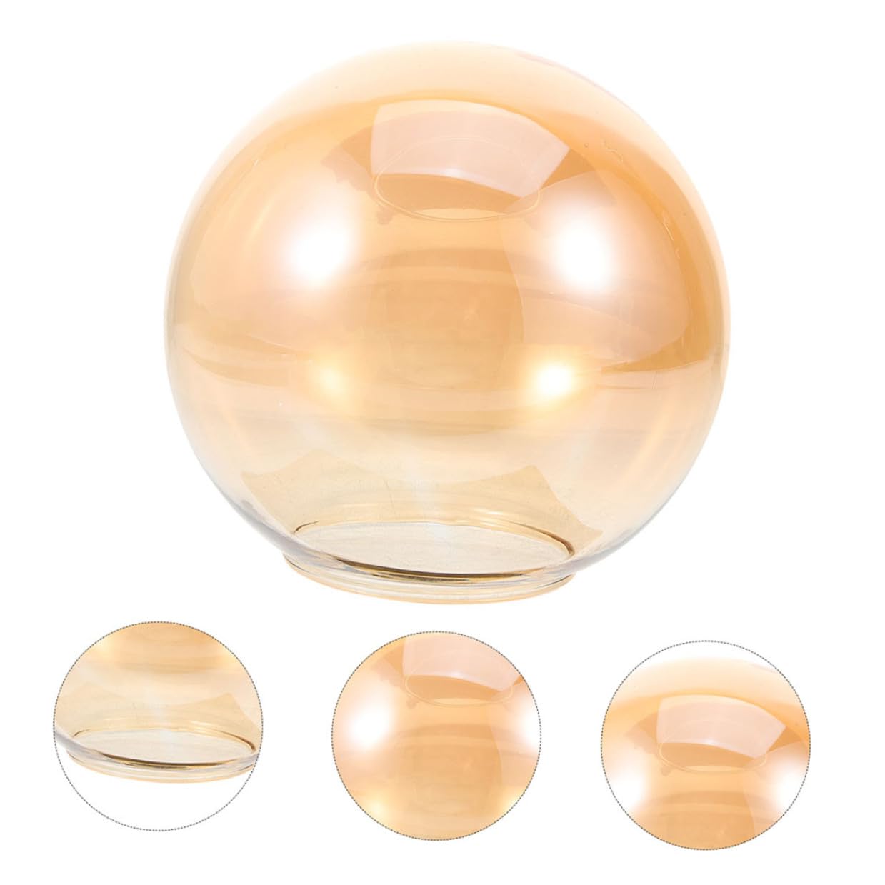 Abat-jour Verre Boule Remplacement Abat-jour Plafond Transparent Ambre Couverture Lampe Suspendue Simple à Installer Décoration Lumineuse Élégante et Pratique