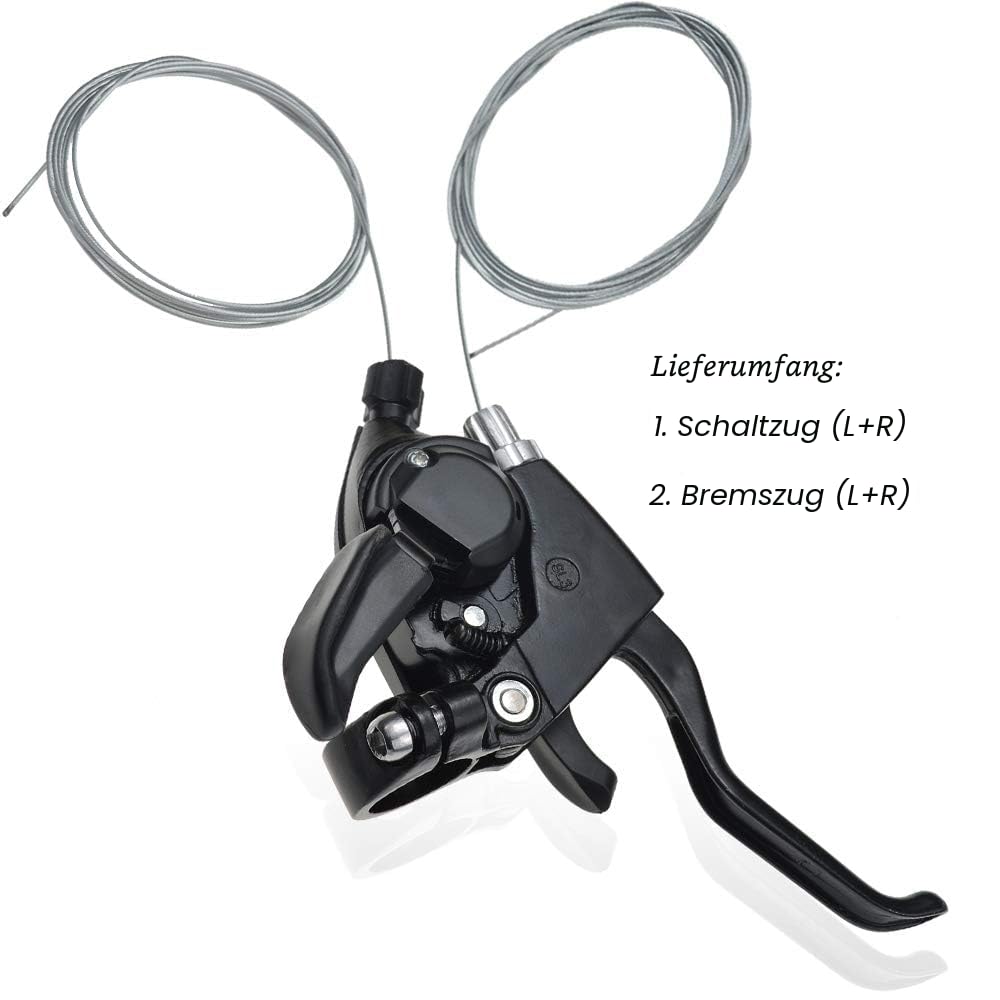 BESNIN Schalthebel Bremshebel 3 Gang Schalthebel 1 Paar 3x7 21 Gang Fahrrad Shifter für Mountainbike Faltrad Universal Ersatzteil (3 ×7 Gang)