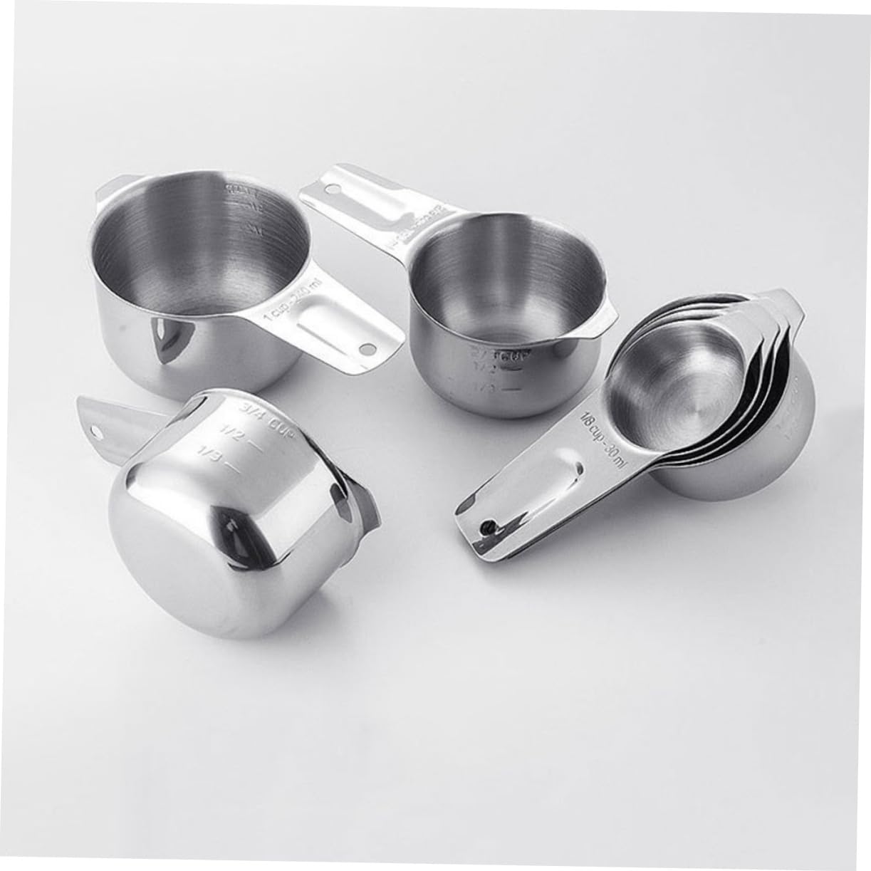 ABOOFAN 7pièces Cuillères Doseuses avec Graduation Outils de Cuisine pour Poudres et Ingrédients