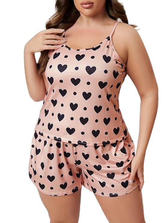 Women Babydoll Satin Night Suit Set | Sleeveless Cami Top & Shorts Nightwear for Women | Soft Printed Sleepwear, Lightweight Loungewear Set for Ladies-image-35