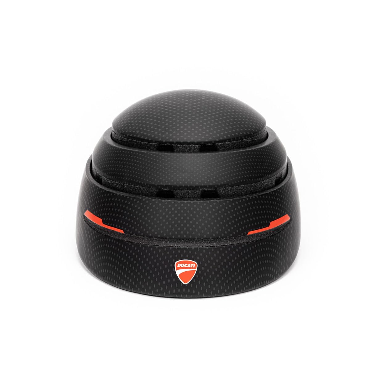 Ducati Casco Foldabile Urban, richiudibile Unisex Adulto, Nero con Dettagli Rossi, Large