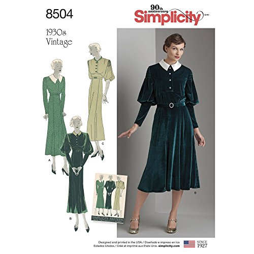 Simplicity Vintage Misses' Vintage Dress Pattern, P5 (12-14-16-18-20)