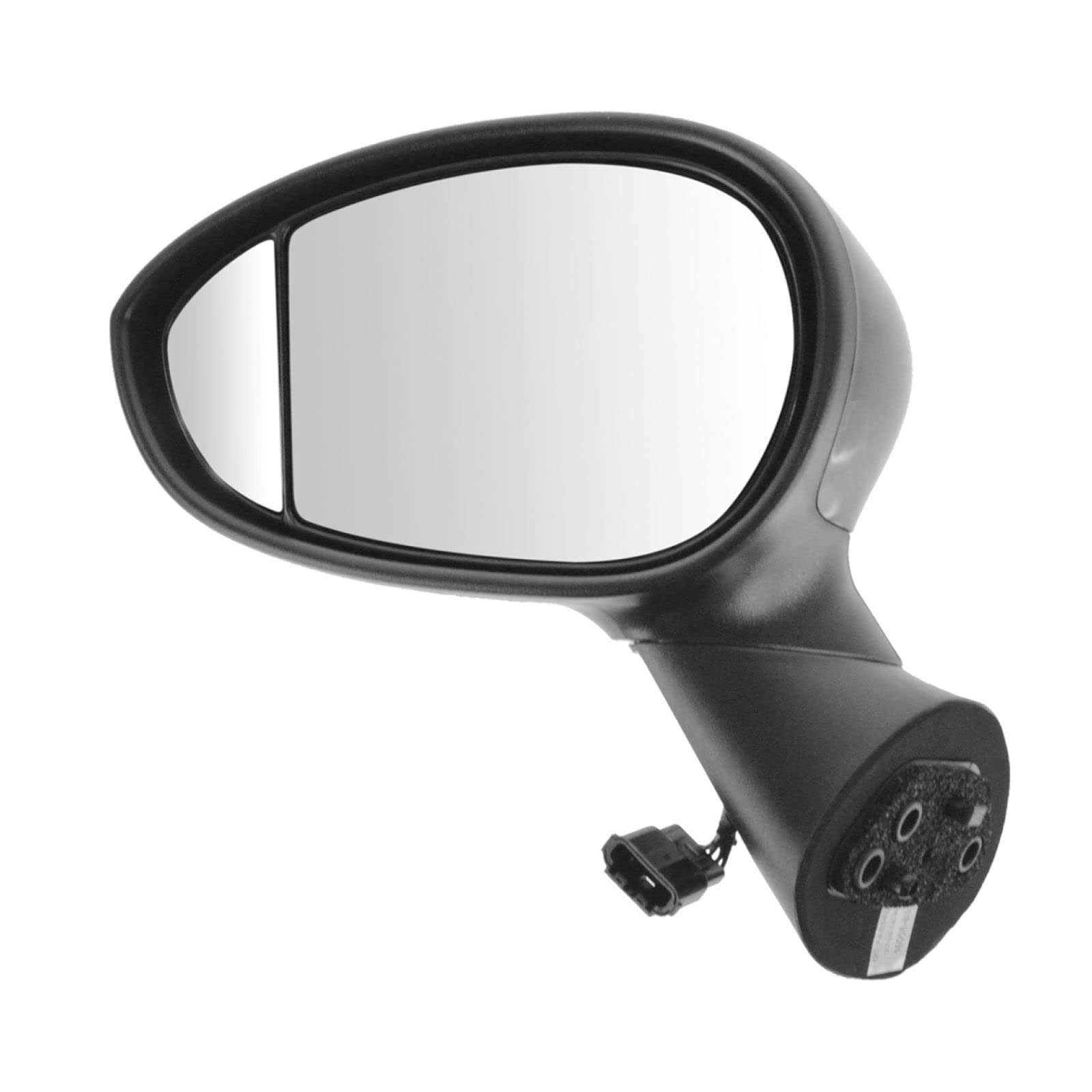 Driver Side Mirror Assembly Electric Adjustment Heated No Memory Black Compatible with 2012-2014 Fiat 500 FI1320100