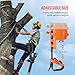 VEVOR Tree Climbing Spikes Set, 1 Pair Alloy Steel Climbing Spurs with Safety Rope and Safety Harness, 350lbs Load Capacity Tree Climbing Gear, Arborist Equipment for Climbers, Fruit Picking, Orange