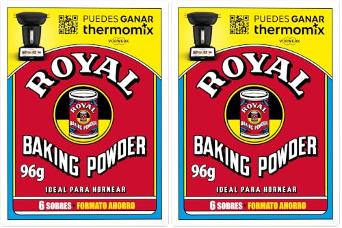 Royal Baking Powder, Levadura en Polvo para Horno, Pack 6 x 16 g - 96 g (Paquete de 2)