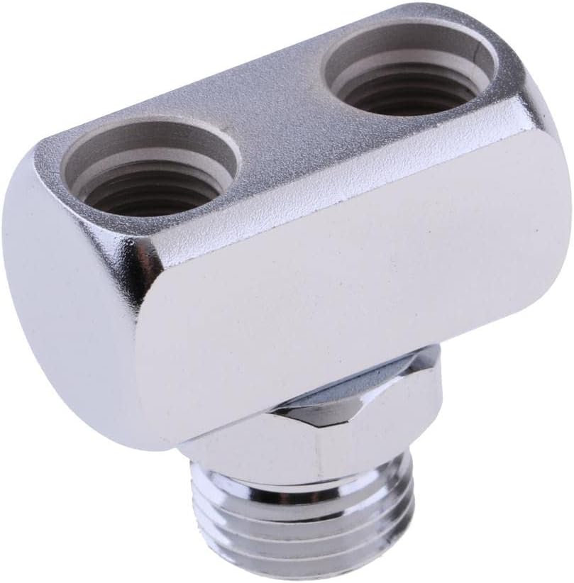 2X Brass Dive Hose Splitter 1x 9/16-18 UNF 2A Male to 2X 3/8-24 UNF 2B Female