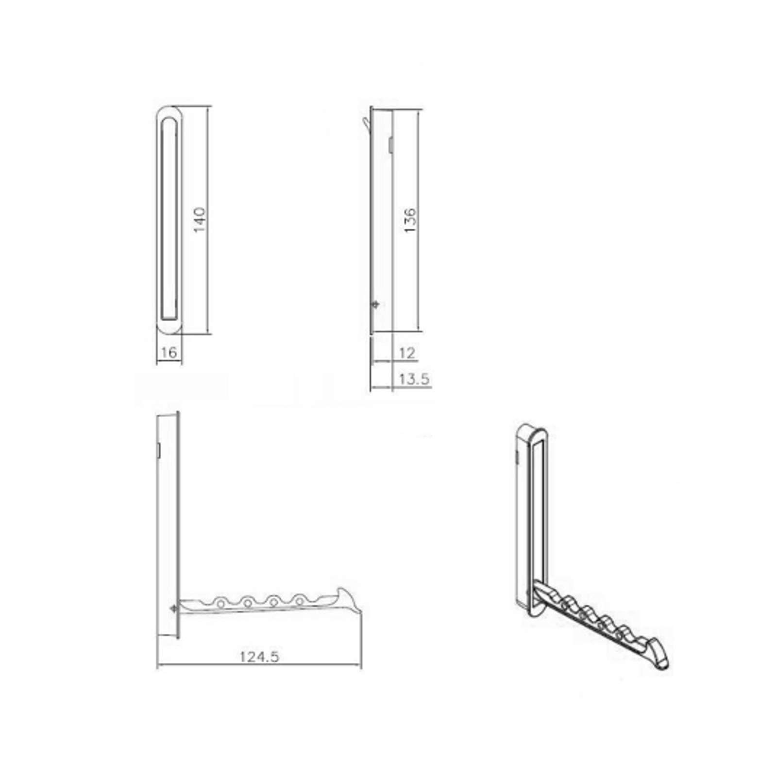 Gancio Appendiabiti Pieghevole SO-TECH BARI - Montaggio A Superficie, Acciaio Inox, 80 Mm - Foto 9