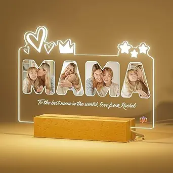 Apna Photo Personalized 3D Illusion Mama Lamp Multicolor with Remote Control Gift for Mom, Mother, Mummy on Birthday, Mothers Day and Many Other Special Occasions (16X23 CM)