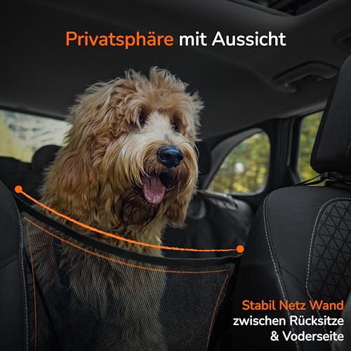 Upgrade4cars Hundedecke Auto Rückbank Wasserdicht & Gepolstert | Hunde Autositz Schondecke | Rücksitz Autodecke