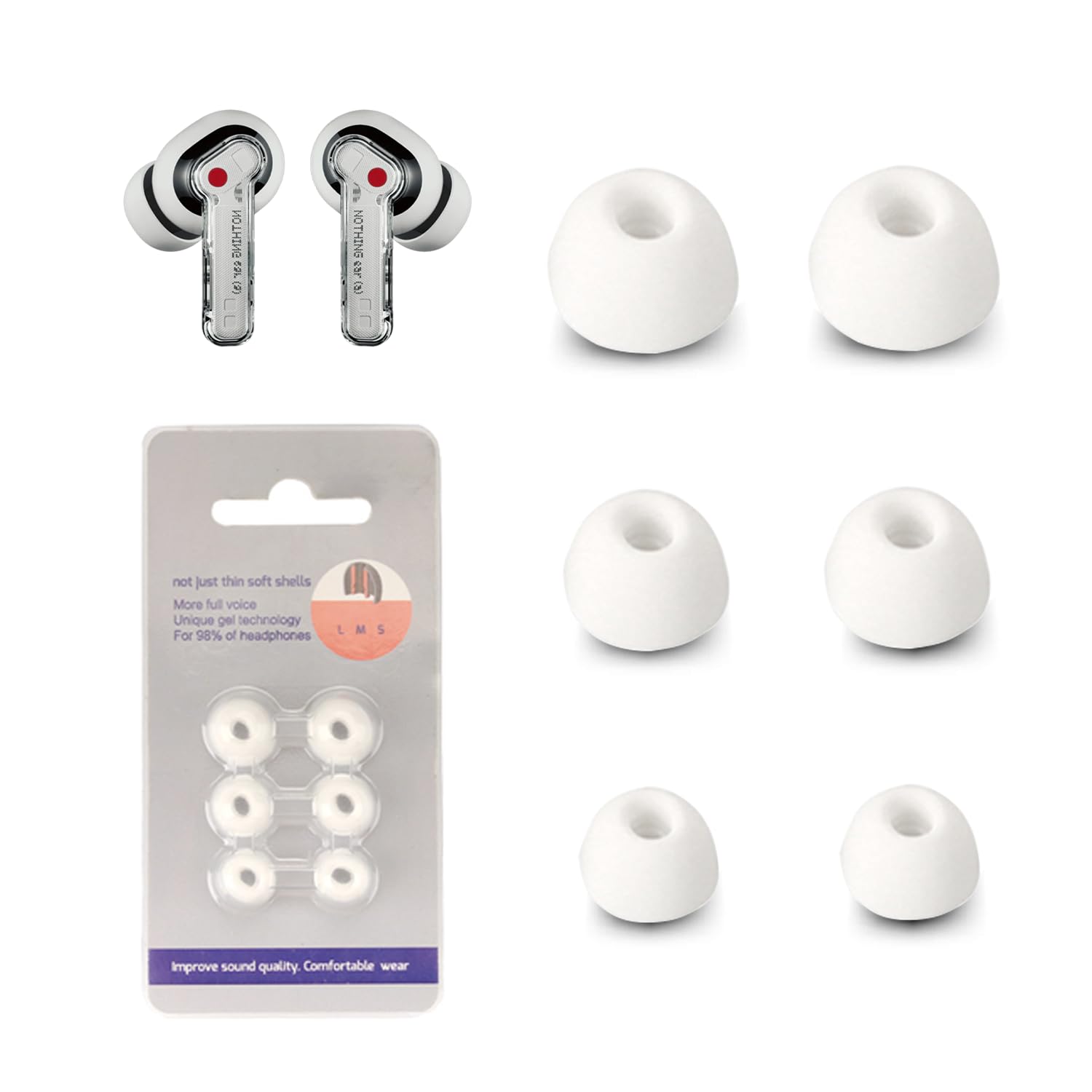 Nothing Ear (1) ホワイト Amazon.com: Nothing Ear (a) Wireless Earbuds, 45dB Hybrid