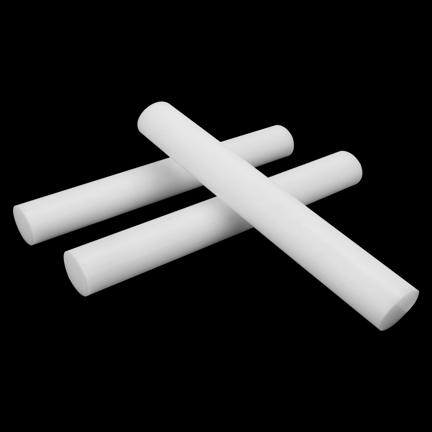 3 Pack 12 Inch Plastic Rod Stock, Acetal Copolymer Rods, White Acetal Stock Solid Copolymer Plastic Rods for Non-Marring Fixtures, Bushings, and Spacers, (Diameter 1.57 Inch) by KUKLIPJIM