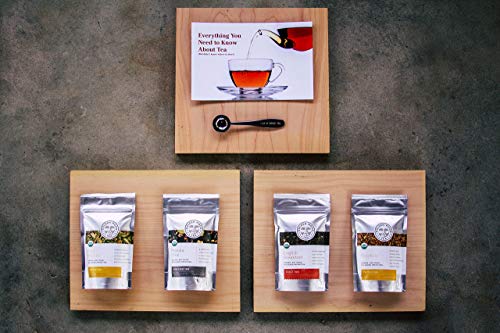 Golden Moon Tea - Tea Gift Set | 100% Usda Organic Loose Tea Sampler Set | Robust Smooth Taste, No Bitterness! 48 Servings In 4 Popular All Natural Flavors | Plus Free Perfect Portion Teaspoon #TOP1