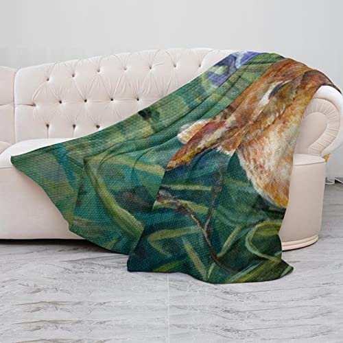 Couverture en microfibre de jacinthe et lapin, finition haut de gamme - 5