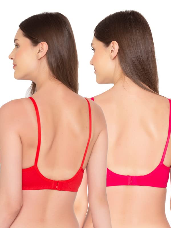 Image of Groversons Paris Beauty Women's Pack of 2 Seamless Non-Padded, Non-Wired Bra (COMB09)