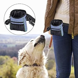 Yuhoo Dog Treat Training Pouch, Adjustable Shoulder & Waist Strap Pet Training Food Pouch, Pet Food Storage Container Bag for Walking/Hiking, Easily Carry Pet Food Dispenser Bag Yuhoo Dog Treat Training Pouch, Adjustable Shoulder & Waist Strap Pet Training Food Pouch, Pet Food Storage Container Bag for Walking/Hiking, Easily Carry Pet Food Dispenser Bag