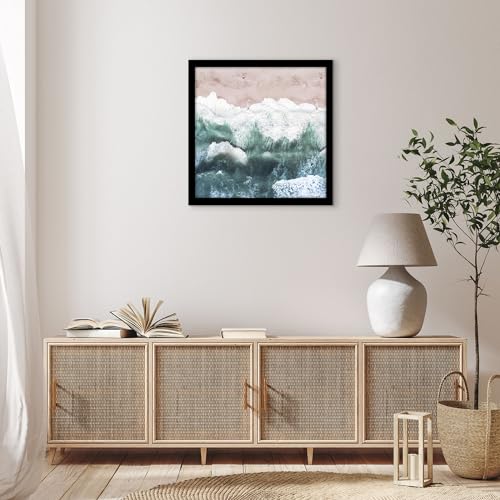 Americanflat 22x22 Picture Frame with Polished Plexiglass - Epic Collection - Square Picture Frame with Engineered Wood - Wide Photo Frames for Wall display - Black