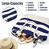 Vavabox Initial Beach Bag with Zip and Pockets, Personalized Gifts for Women, Water-resistant Foldable Large Beach Tote Bag Set for Travel Swimming Pool #4