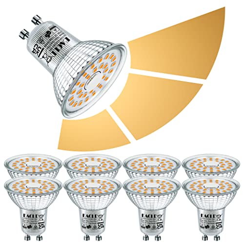 EACLL GU10 LED 2700K Blanc Chaud, Gradable en 3 étapes Via Interrupteur, 700 Lumens, 6W Remplace l'halogène 75W, Lampe à Réflecteur 3-en-1 à 3...