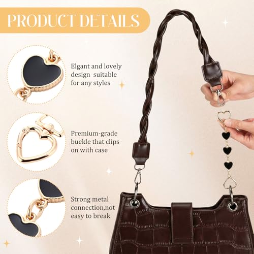 7 Pcs Purse Charms Accessories Set with Chain Extender, Cherry Flower Bow Bag Charms for Handbags - Image 5