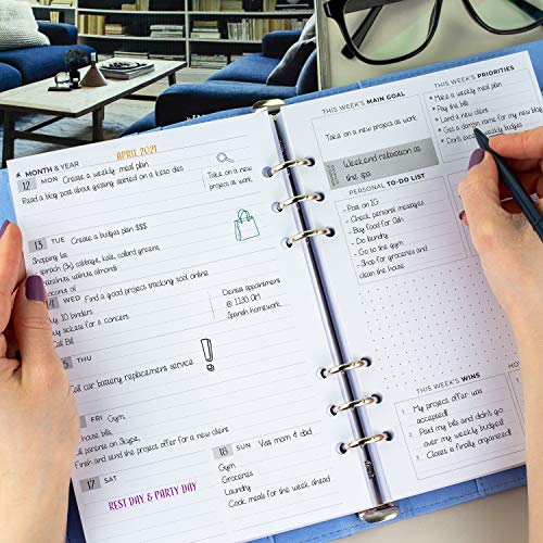 Clever Fox Weekly Planner Binder – Goal Setting Planner For Time Management & Weekly Tasks – Work & Life Organizer With To Do List & Habit Tracker – Undated, 7″ X 9″ Hardcover (Periwinkle, Medium (7″ X 9″)) #TOP2