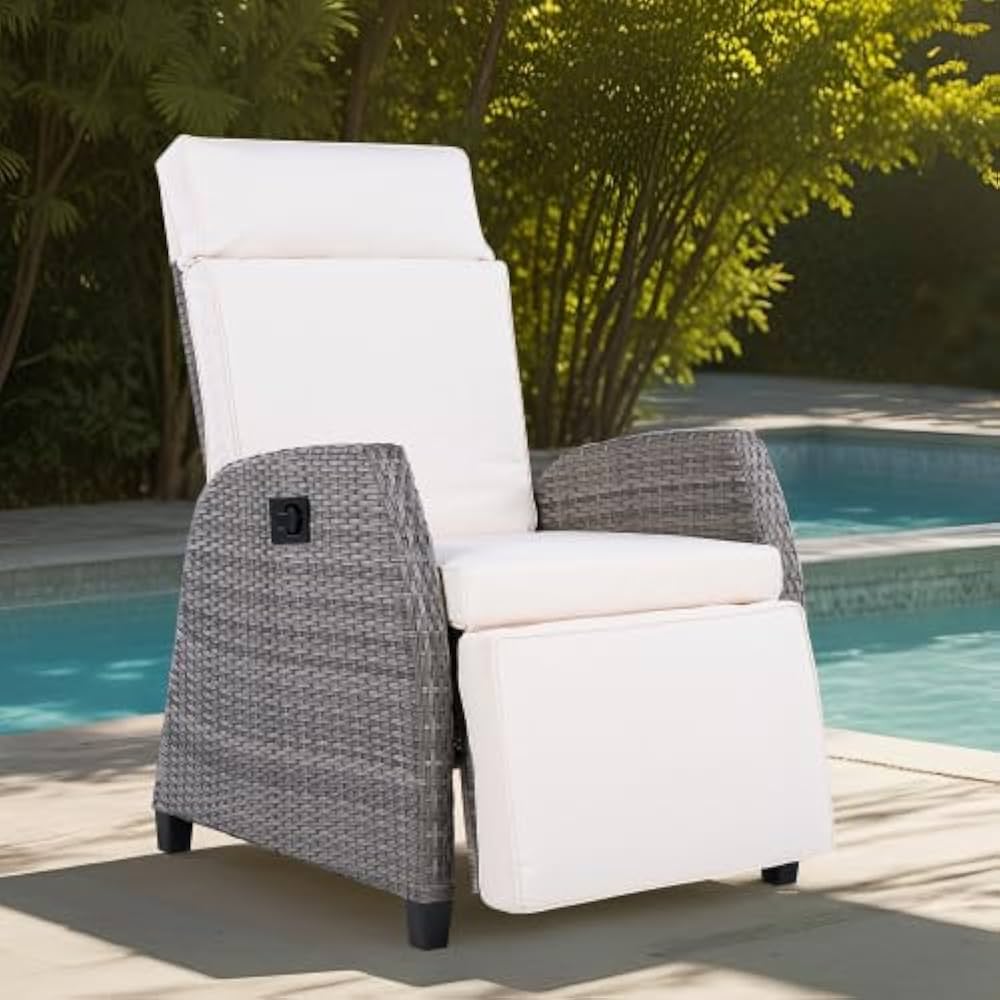 24885 ラタン調ガーデンリクライニングチェア　ガーデンベッド Amazon.co.jp: BTM ガーデンベッド ラタンベッド サマー ビーチ