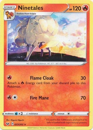 THE POKEMON COMPANY INTERNATIONAL Single Card NINETALES 023/202 SWORD & SHIELD Base