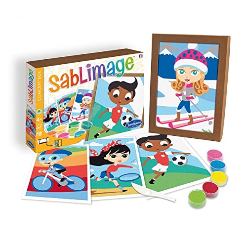 Sablimage sur Le Theme du Sport : tableaux de sable sans colle et faciles