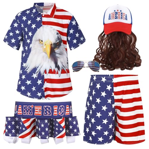 Mepase 5 Pcs 4th of July Costume Accessories for Men