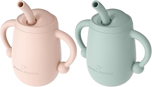 Miniatura 23 de Cuddle Campus Vasos para bebés de 7 onzas, [4 en 1] tazas para bebé, vaso de silicona inastillable, taza abierta para 6M, 6 meses, 6 a 12 meses, 1/1