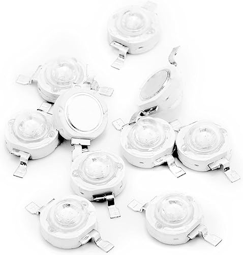 Miniatura 6 de Chanzon 10 piezas de chips LED de alta potencia 3W púrpura ultravioleta UV 395nm  400mA - 500mA  CC 3V - 34V  3 vatios SMD COB Componentes emisores